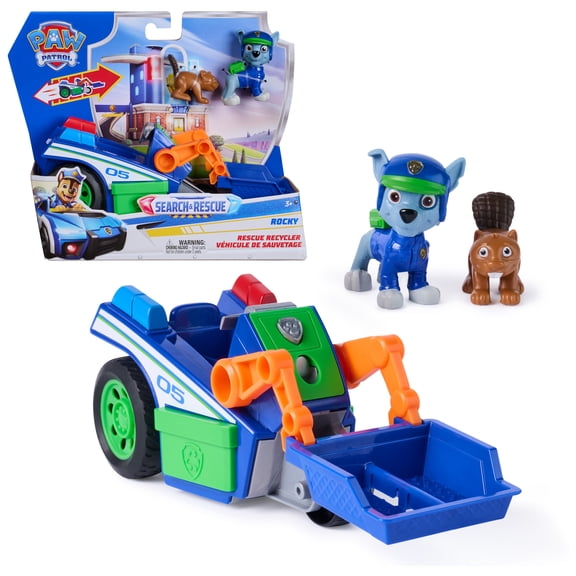 PAW Patrol: Search & Rescue, Rocky Rescue Recycler Vehicle with 2 Figures