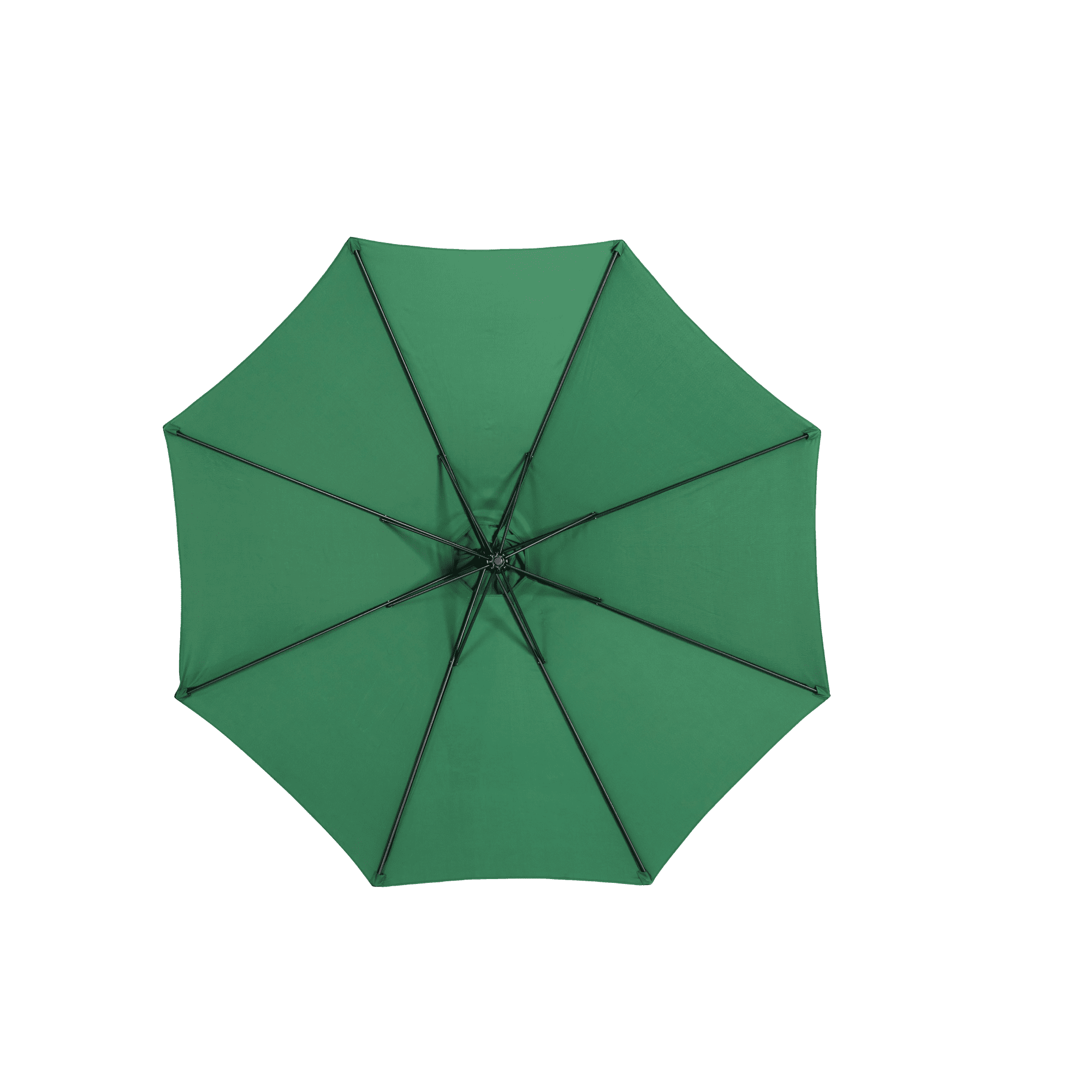 Leumius 10ft Outdoor Patio Umbrella,Outdoor Offset Cantilever Umbrella with 8 Sturdy Ribs and Easy Tilt Adjustment,Patio Market Umbrella for Pool Deck Porch Backyard Garden,Dark Green(No Base)