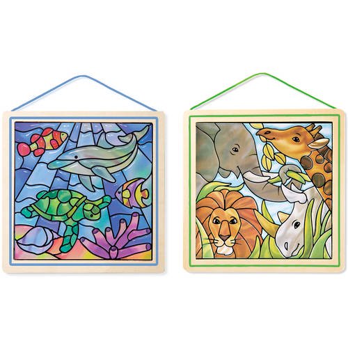 Melissa & Doug Stained Glass Made Easy Activity Kits Set Ocean and