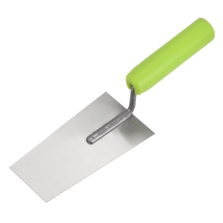 Uxcell Flat Masonry Hand Trowel 5.9 x3.1  Carbon Steel Panel with Rubber Handle