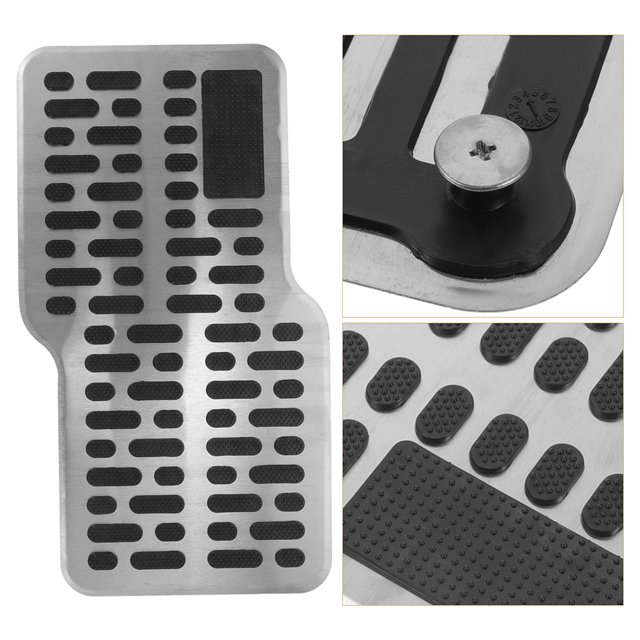 Luxshiny 2Pcs Car Accelerator Pedal Cover Stainless Steel Protective for Automotive Maintenance