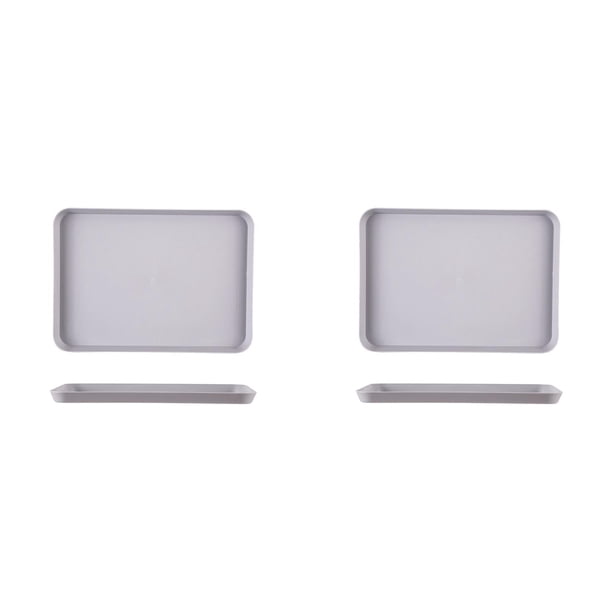 Bandeja rectangular de cocina, idea para colocar tazas de té y platos de frutas en la sala de estar, 2 piezas, bandeja para troncos de Navidad, bandeja para galletas redonda para rejilla de horno