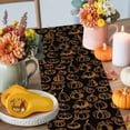 thumbnail image 4 of Thanksgiving Pumpkin Cotton Linen Table Runner, Washable Table Runners for Kitchen, Dining Room, Holiday, Home Party Table Decor, 13x36 Inches, 4 of 9