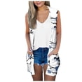 thumbnail image 2 of Turn Heads and Steal Hearts with This Stunning Floral Print Top Layer! HIMIWAY Cardigan for Women Women's Daily Casual Cardigan Vest Cloak Jacket Long Coat Vest Cardigan White XXL, 2 of 5