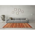 thumbnail image 3 of Ahgly Company Indoor Rectangle Abstract Orange Modern Area Rugs, 2' x 4', 3 of 4