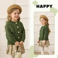 thumbnail image 3 of Younger Tree Baby Girl Sweater Fall Winter Solid Long Sleeve Button Knit Cardigan Clothes for 2-3T, 3 of 8