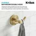 thumbnail image 4 of KRAUS Elie Bathroom Robe and Towel Double Hook in Brushed Gold, 4 of 9