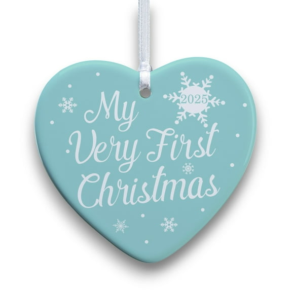 Personalization Mall My Very First Christmas Baby Ornament, Blue, 2025