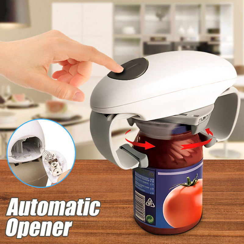 Plastic Battery Powered Hands Free Can Opening Tool Kitchen Gadget Luxurat Automatic Electric Jar Opener 