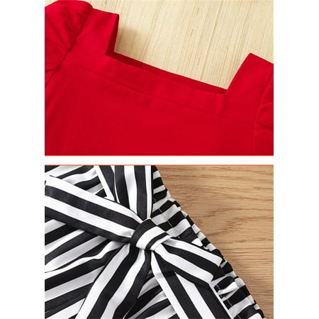 

Cathalem Girl Clothes Little Baby Kids Toddler Infant Baby Girls Long Sleeve Solid T Shirt Tops Striped Gift Basket Baby Girl Childrenscostume Red 3-4 Years