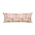 thumbnail image 1 of EREHome Pink Gold Flowers Pillow Cover Body Pillowcase Pillow Protector 20x60 Inch, 1 of 1