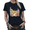Black, variant on Nature Lover Bunny Wildflower Mountain Graphic Tees Womans Tshirt White/Black S-5XL Tops
