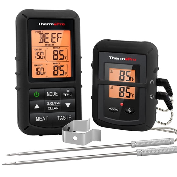 Termómetro inalámbrico para carne ThermoPro TP20B negro con alcance de 150 m