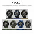 thumbnail image 5 of Fashionable 3 Times Display Watches Men Movement Wristwatches 12/24 Hour Stopwatch Timing Shockproof 5 ATM Waterproof Large Dial Sports Shockproof LED Digital Watches, 5 of 5