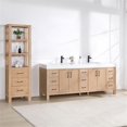 thumbnail image 5 of Vinnova Leon 84" Wood Double Vanity with Adjustable Drawer in Brown/White, 5 of 18