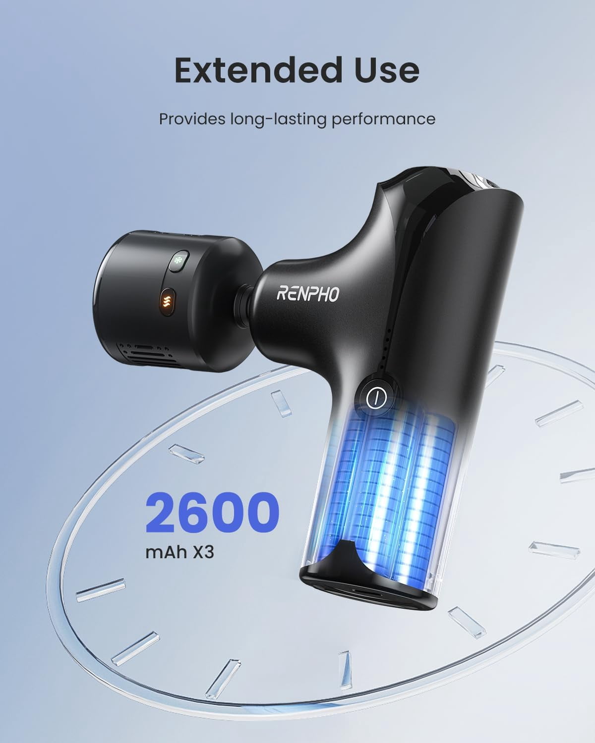RENPHO Mini Massage Gun with Heat and Cold, Professional Pocket-Sized Massager, Portable Deep Tissue Massager with Travel Carry Bag