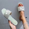 thumbnail image 6 of Samickarr Summer Slippers For Women Indoor And Outdoor Wide Summer New Fashion Solid Color Sequin Pearl Women's Slippers Flat Sandals, 6 of 6