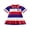 Blue, variant on Cenuakty Kids Girls Summer T-Shirt Dress Red 6M 12M 18M 24M 2T 3T 4T Short Sleeve A-Line Dress for Toddler 4th of July Clothes