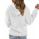thumbnail image 5 of Sudadera corta,Sudadera informal con capucha para mujer, blusa con cuello abotonado, top holgado de poliéster, abrigo cálido de manga larga para el hogar, sopatenor, 5 of 8