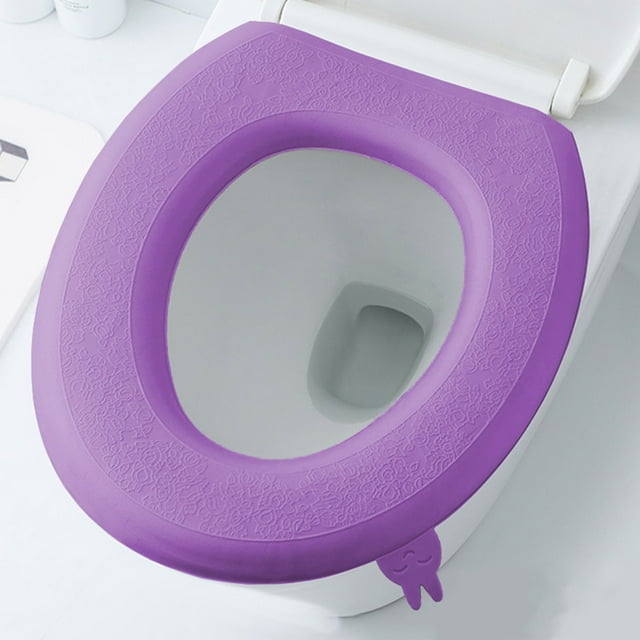 Harpily 1PCS Coussin de Siège de Toilette Réutilisable avec Poignée Imperméable Autocollant