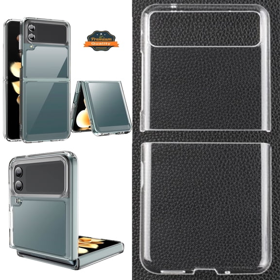 Phone Case for Samsung Galaxy Z Flip 7 Premium Transparent Hard PC Back Slim Fit Thin Case Hybrid Protective Shockproof, Lightweight Cover Fit for Galaxy Z Flip 7 (Clear)