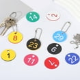 thumbnail image 4 of 1-25 Number Tags, 25Pcs Round ID Number Key Tags Plastic Numbered Keychain for Luggage Lockers Organizer Field Sales Hangers Clothes Labels, Yellow-Black, 4 of 7