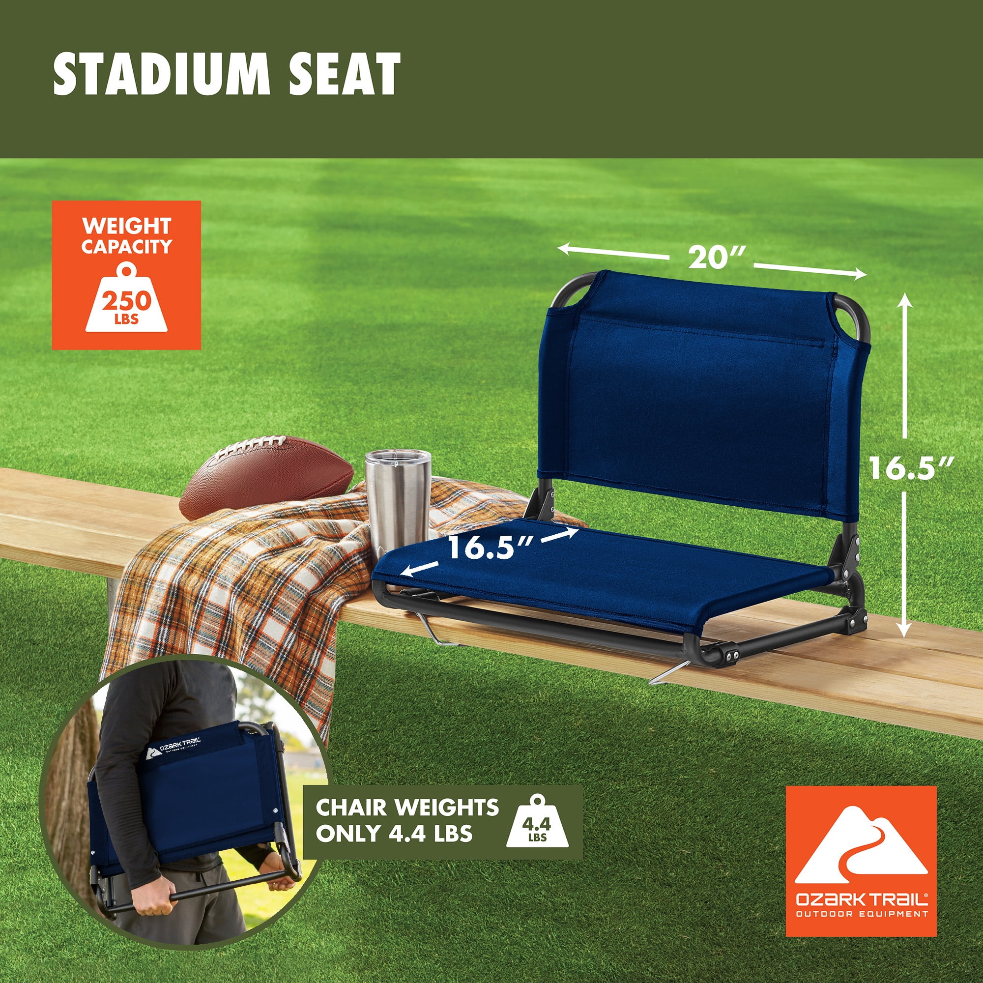 Ozark Trail Stadium Seat Navy