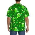 thumbnail image 5 of Xecao offers the St Patrick's Day2 for Men's Casual Short-sleeved Shirt, a button-up collared shirt with a pocket, perfect for beach vacations and yacht travel in the 3X-Large size., 5 of 7