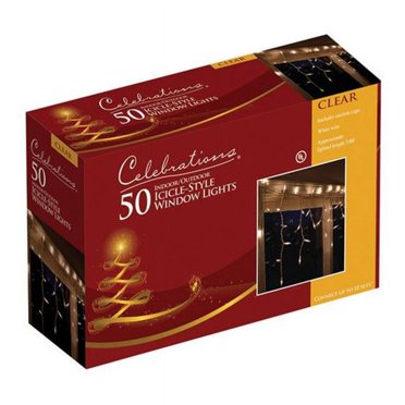 Celebrations 9086759 9.5 ft. Platinum LED T5 Icicle Christmas Lights