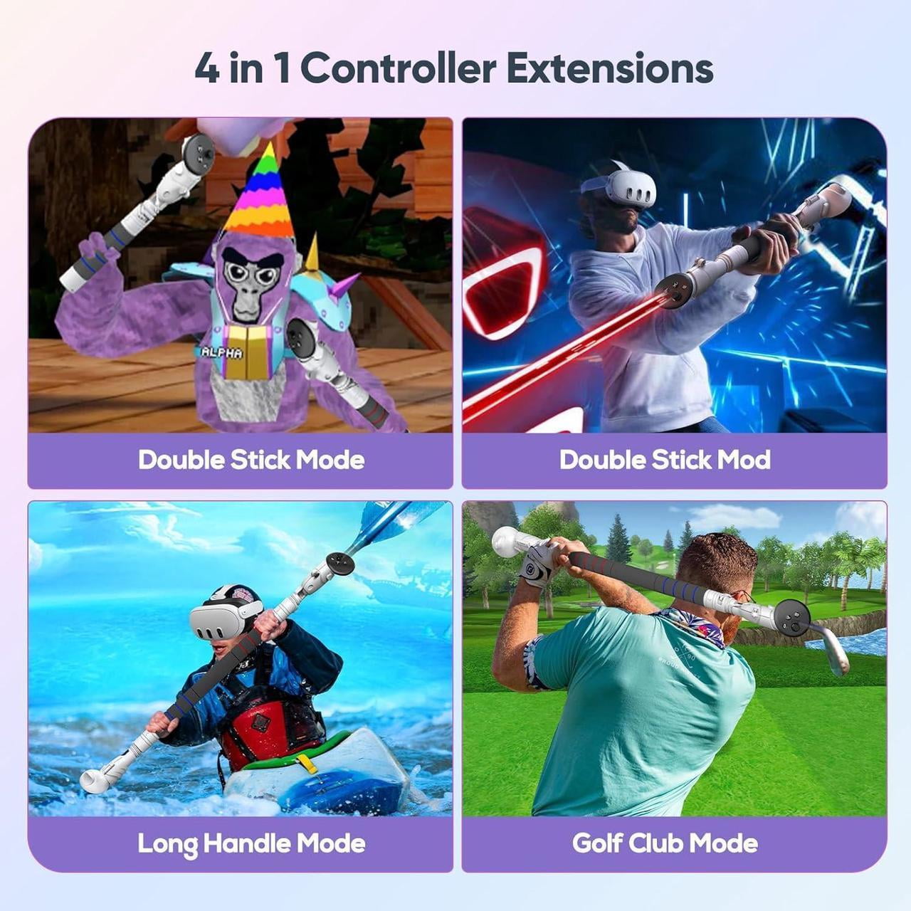 4-in-1 Gorilla Tag Long Arms for Meta Quest 3S/3/Oculus Quest