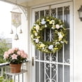 thumbnail image 6 of Gqtwoy Easter Egg Wreath, Front Door Decoration, Spring Holiday Ornament, Festive Home Decor, Versatile Seasonal Wreath, Green Leaves Design, Indoor Outdoor Display, 6 of 8