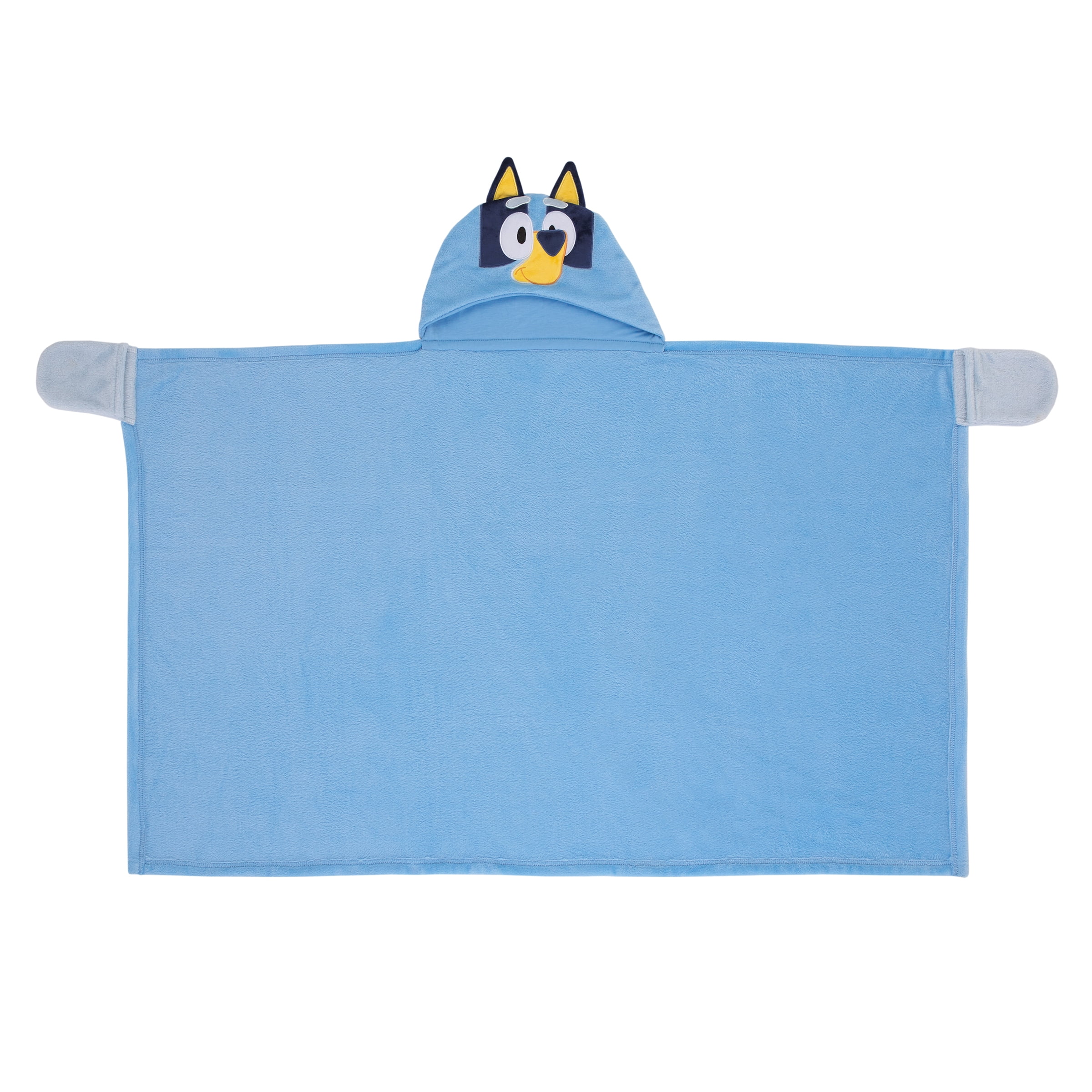 NoJo Bluey Hooded Toddler Blanket, Blue, Toddler Boy or Girl