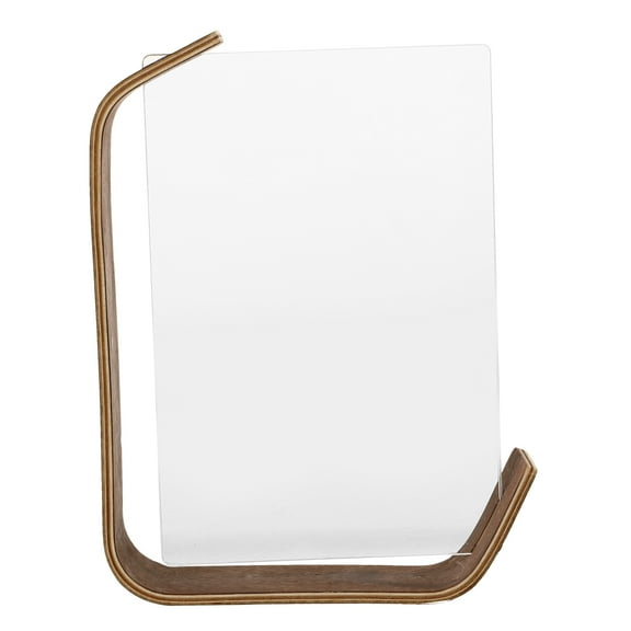 SOPOTUTU Sturdy Transparent Acrylic and Wood Photo Frame for Desk Use
