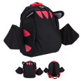 thumbnail image 3 of Mochila escolar para niños, mochila para bebé con patrón de pequeño diablo coreano, color negro, 3 of 5
