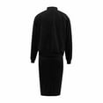 thumbnail image 5 of Letdown Two Piece Dress Set for Women Long Sleeve Ribbed Knit Cardigan Tops and Tank Bodycon Midi Dress Fall Winter Outfits (Black, L), 5 of 7