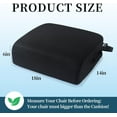 thumbnail image 4 of Extra Thick Chair Cushions,Office Chair Booster Seat Cushion to Raise Seat Height for Pain Relief, Non Slip Memory Foam Thick Cushion with Carry Handle (Black, 18 * 14 * 6), 4 of 12