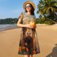 thumbnail image 4 of Balery Cute Floral Cow Vestidos sueltos de manga corta para mujer, vestidos de verano 2025, vestidos casuales de corte A con vuelo., 4 of 6