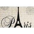 thumbnail image 2 of Chesapeake Paris Printed Cotton Eiffel Typography Accent Rug (3'x5'), 2 of 2
