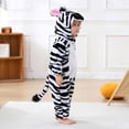 thumbnail image 6 of Boys Girls Homewear Clothes Flannel Long Sleeved Zipper Hooded Home Performance Loungewear Daily Clothing, 6 of 8