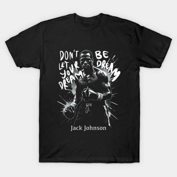 Jack Johnson Boxing Legend Fighter Artwork Print, H40618 T-Shirt, for Men and Women, Up to Size 5XL