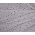 thumbnail image 4 of oneOone Polyester Lycra Fabric Blue & Peach Flower Floral Printed Craft Fabric BTY 56 Inch Wide, 4 of 4