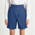 thumbnail image 4 of Bosfbaoi Women's Denim Skort Wrap Design Shorts Summer Button Waistband Streetwear Shorts, 4 of 8