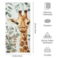 thumbnail image 3 of ZFLMY Giraffe Leaves Tree Modern Decorative Tea Towels 100% Polyester Soft Bath Towel Microfiber Hand Towel for Kitchens Bathrooms Showers 29.5x13.8 inches 29.5x13.8in, 3 of 6