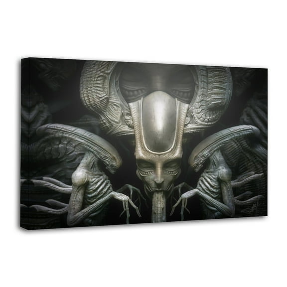 Alien Xenomorph Emperor Wall Art Poster Gifts Bedroom Prints Home Decor Hanging Picture Canvas Painting Posters 16x24inch(40x60cm)