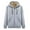 Gray, variant on ibuvkizy Fleece Jacket Men,Coats for Men's New Fall and Winter Padded Hooded Zipper Cardigan Sweater with Pockets Solid Color Versatile Casual Padded Jacket Gray,M