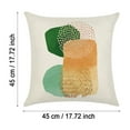 Boho Abstract Art Mid Century Modern Throw Pillow Covers 18x18 Green