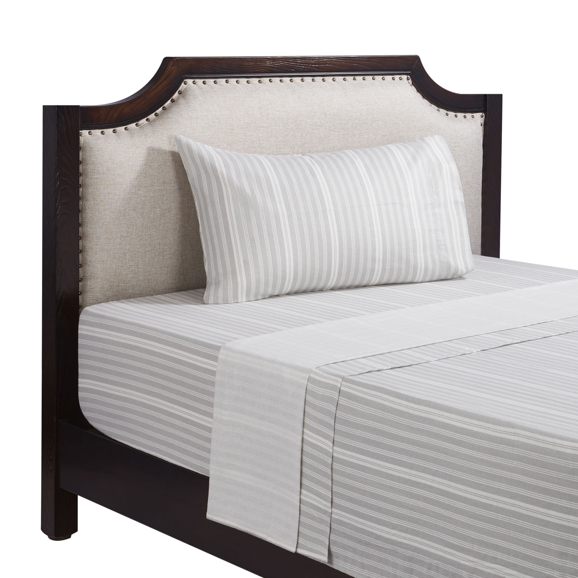 HOMETRENDS 3-Piece Glasgow Stripe Flannel Sheet Set, Twin, 100% Cotton