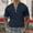Navy, variant on KIHOUT Men's Casual Solid Shirts Clearance Stylish Stand Collar Zipper Short Sleeve Pullover Daily Vacation Blouse Deals