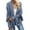 Blue, variant on Women Cardigan Coat Collarless Batwing Long Sleeve Open Front Knitting Coat Elastic Cuffs Solid Color Loose Fit Knitted Cardigan