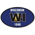 thumbnail image 1 of 3.8 Inch Wisconsin Decal Sticker, 1 of 1